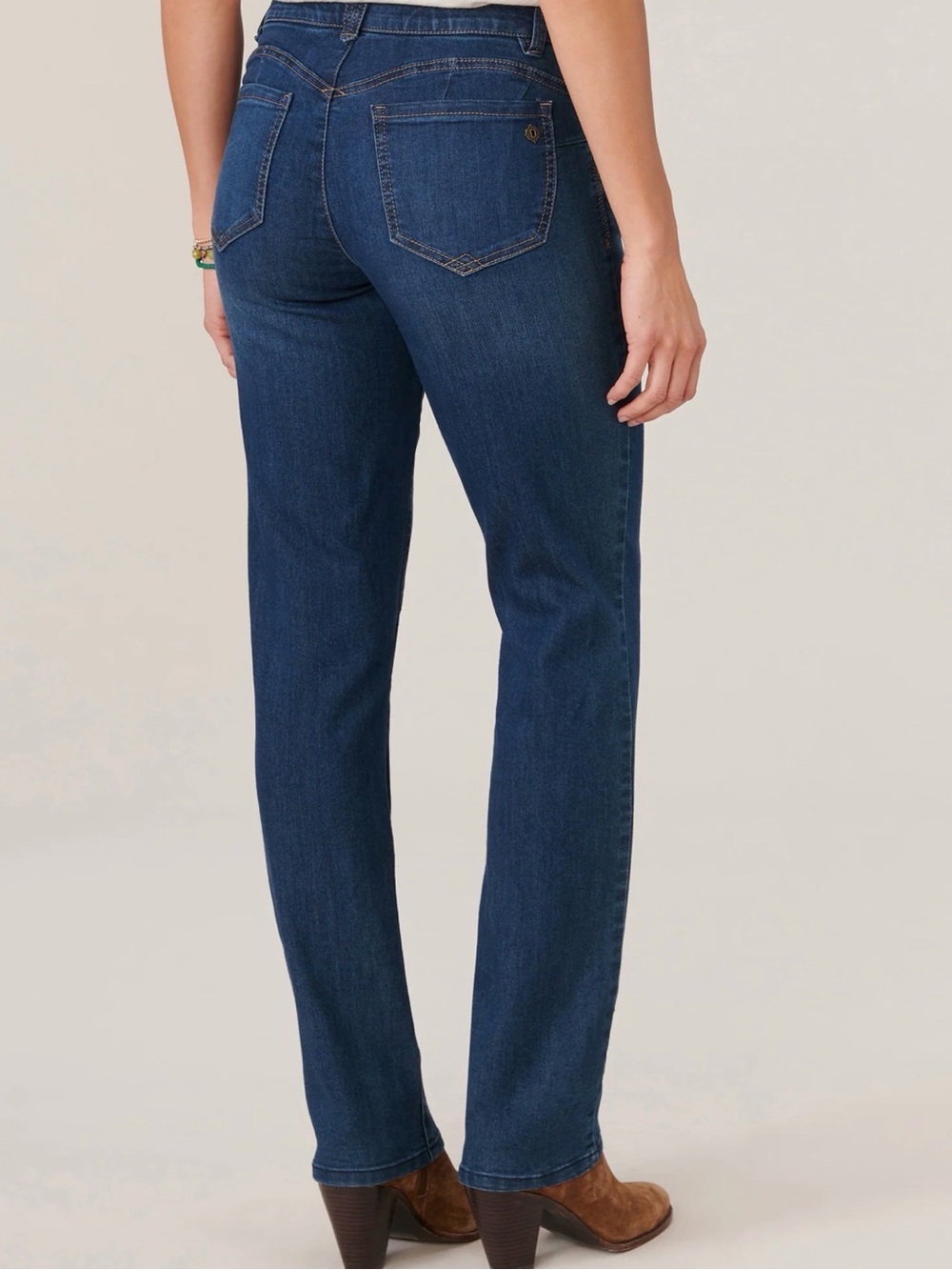 Democracy "Ab"solution Straight Leg Mid Rise Slimming Jeans Medium Wash SZ 12P - Picture 2 of 9